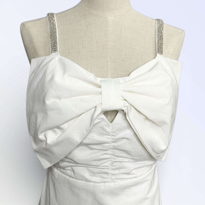 BOW — VESTIDO MINI LAÇO ALÇAS CRISTAL