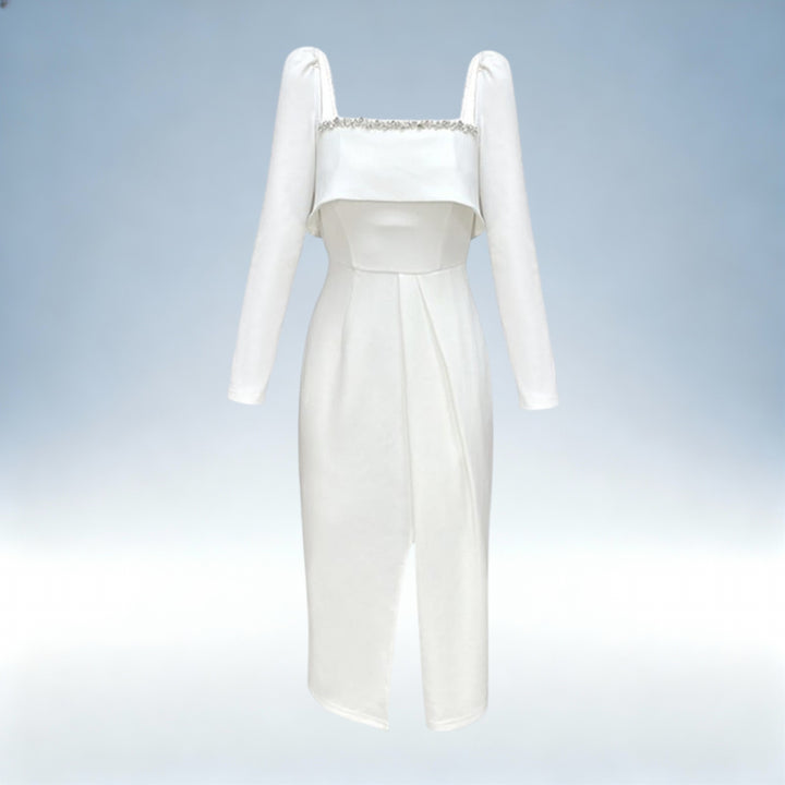 RITA — Vestido Longo de Festa Cintura Alta | Elegância Sofisticada