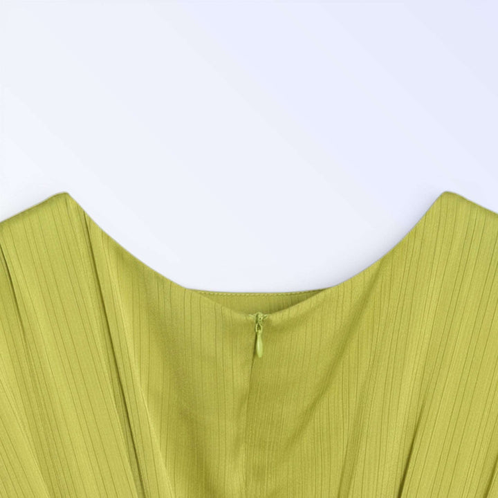 BELT — VESTIDO MIDI PLISSADO COM CINTO