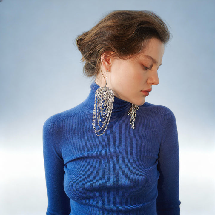 ELISA — Brincos Vintage Strass com Franjas | Charme Clássico