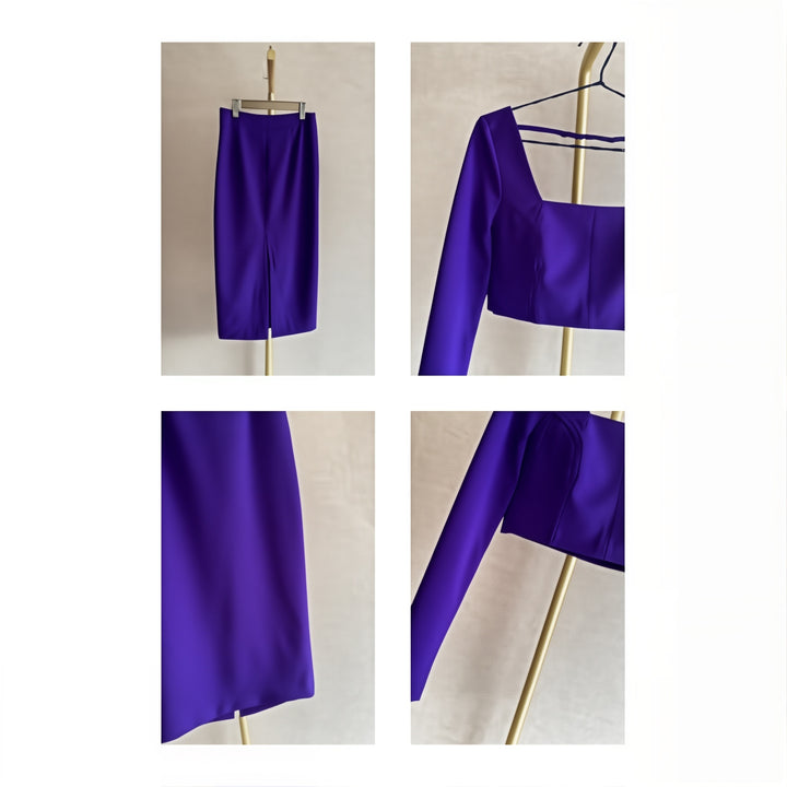 LAURA — Conjunto de Cor Sólida Design Exclusivo | Elegância Atemporal