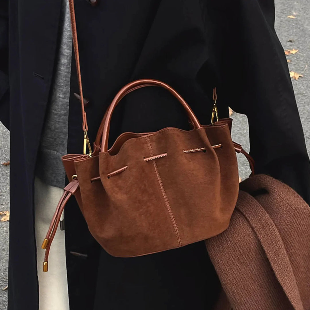 Sleek PU Leather Bucket Bag - KUKA Brand