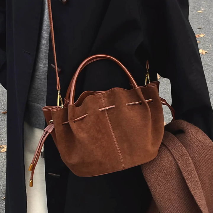 Sleek PU Leather Bucket Bag - KUKA Brand