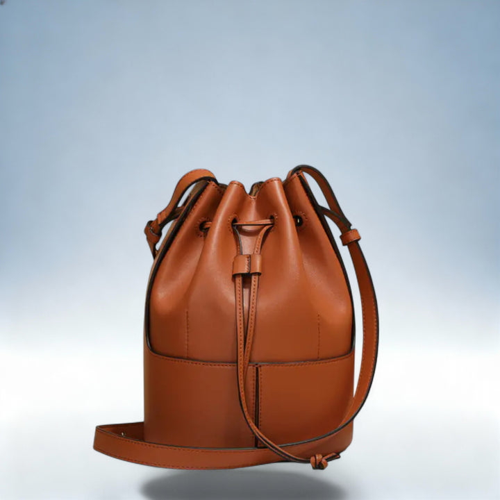 TERESA — Mala Bucket Vintage em Pele | Charme Clássico