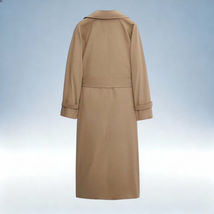 JÚLIA — Casaco Trench Coat Vintage Duplo Peito | Elegância Clássica