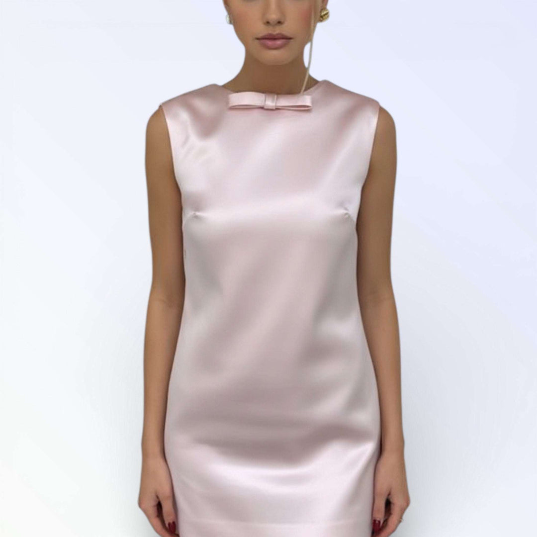 LACE — MINI VESTIDO CETIM LAÇO OMBRO