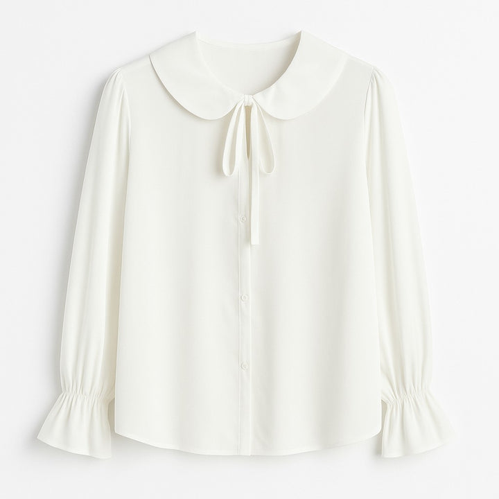 SOPHIA: Camisa Francesa com Laço na Gola