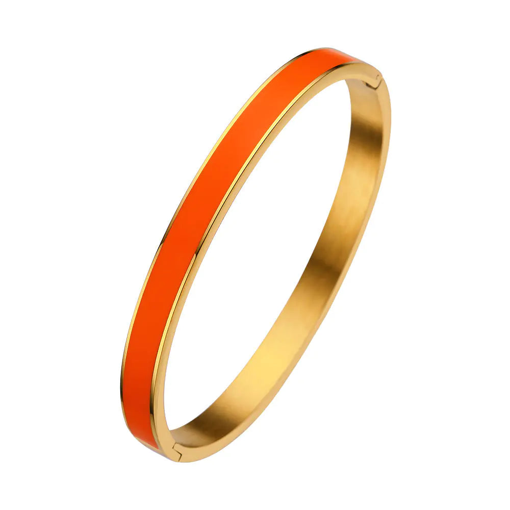 Pulseira Aço Inoxidável com Epóxi Colorido