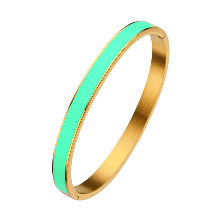Pulseira Aço Inoxidável com Epóxi Colorido