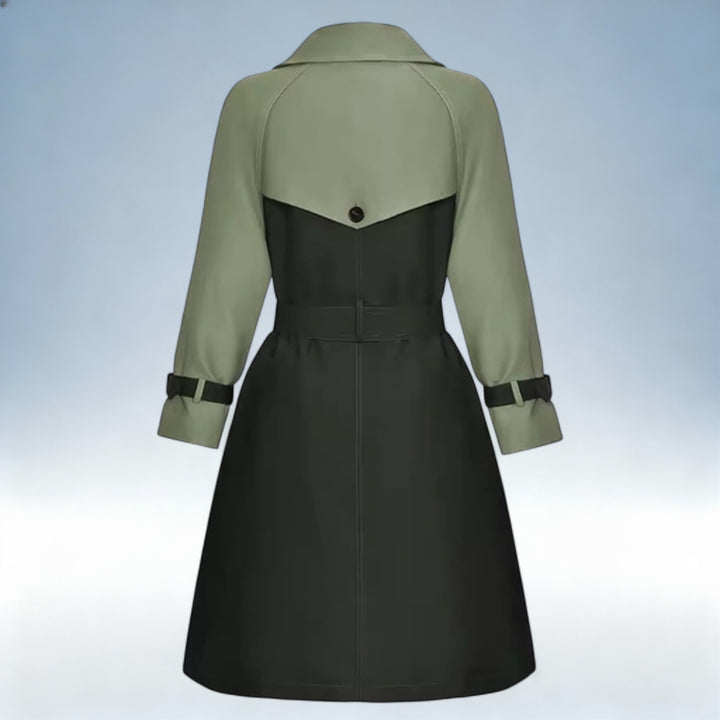 LISBON — Casaco Premium Mid-Length Color Block | Elegância Urbana