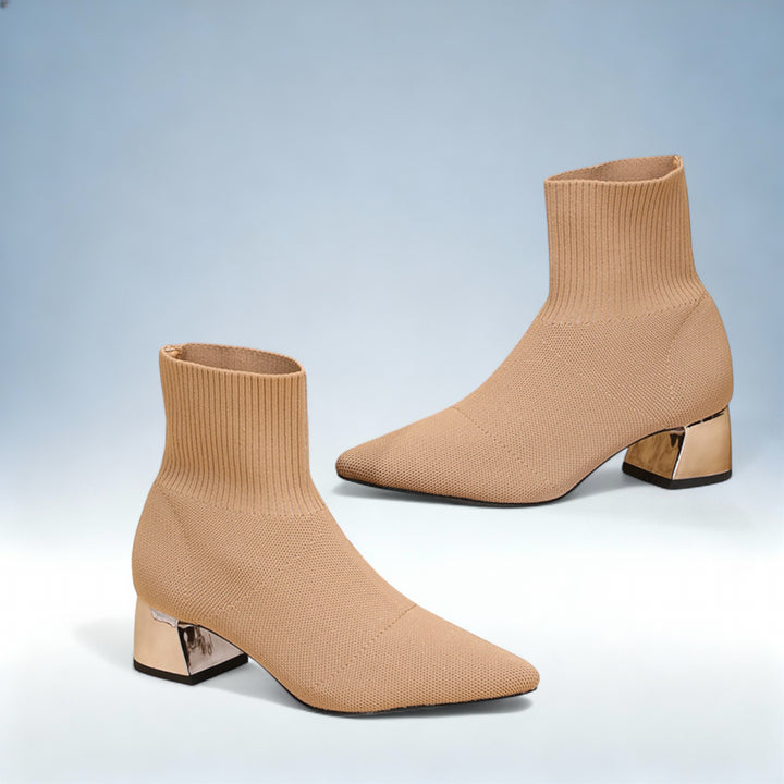 ANDREIA — Botins Lã Premium Salto Chunky | Elegância Invernal