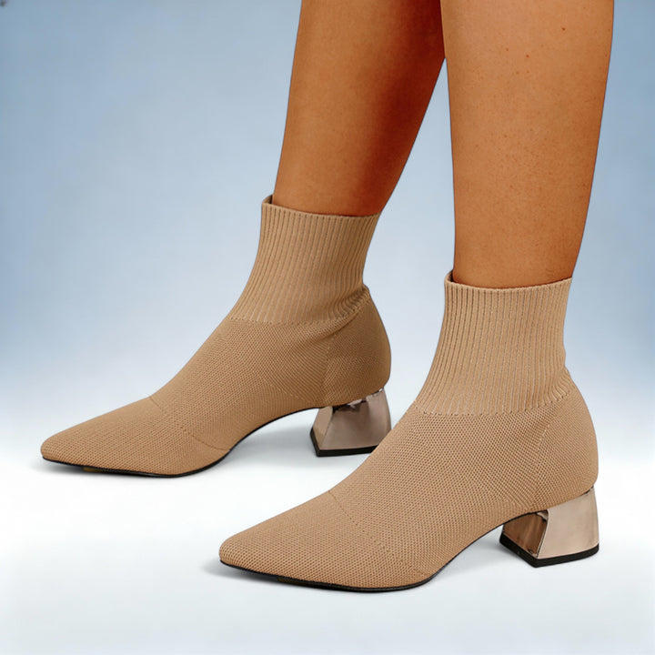 ANDREIA — Botins Lã Premium Salto Chunky | Elegância Invernal