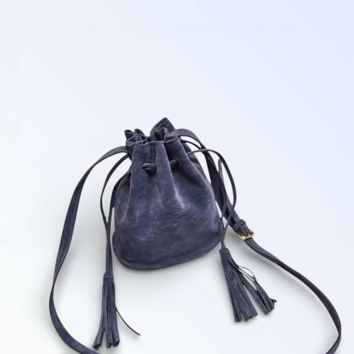 FRINGE — BOLSA DRAWSTRING SUÉDE FRANJA