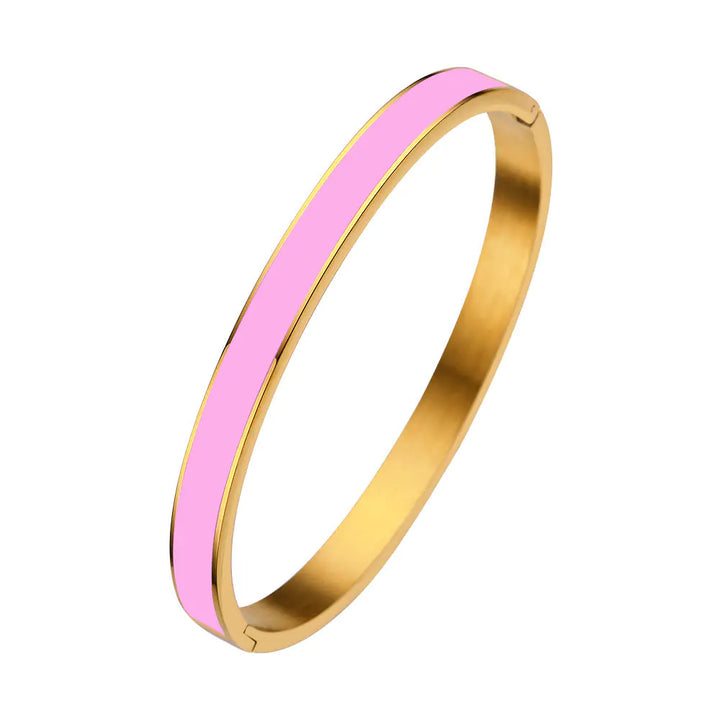 Pulseira Aço Inoxidável com Epóxi Colorido