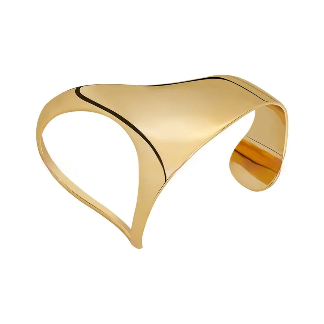 Pulseira Latão Geométrica Curvada
