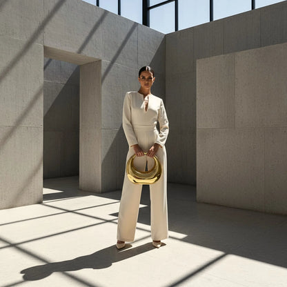 ARCO | Mala de Mão Escultural em Acrílico com Acabamento Espelhado