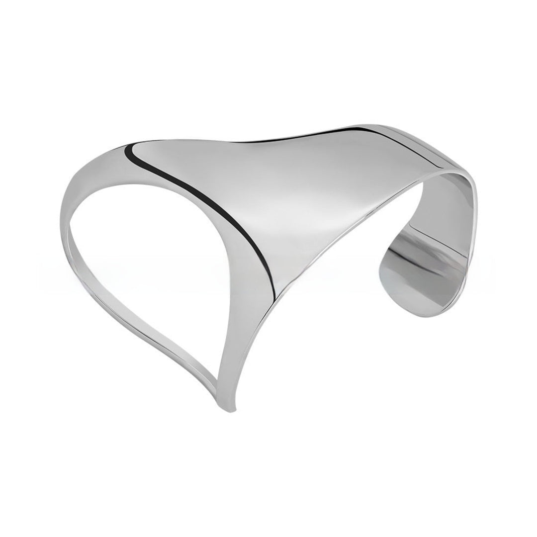 Pulseira Latão Geométrica Curvada