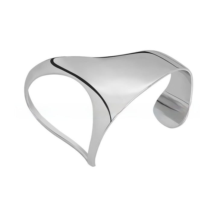 Pulseira Latão Geométrica Curvada