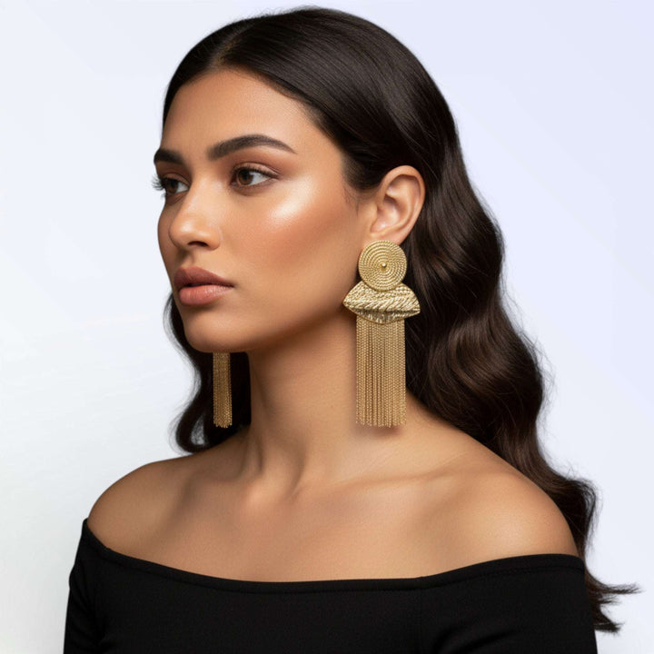 FRINGE — BRINCOS FRANJA ESCULPIDOS