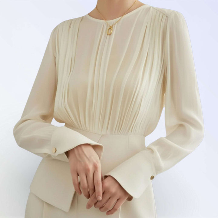 PLEATS — TOP PLISSADO COM CALÇA