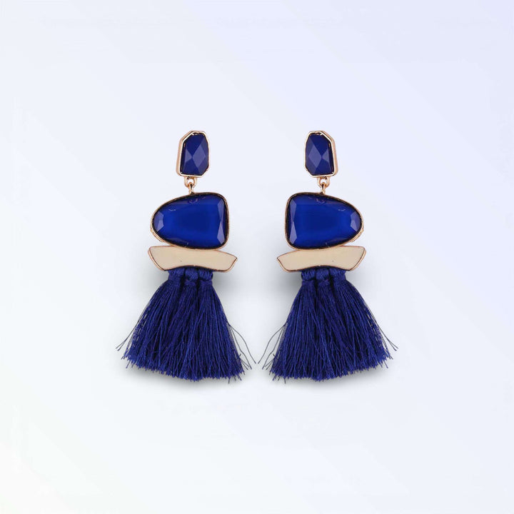 FRILL — BRINCOS TASSEL CRISTAL COLORIDO