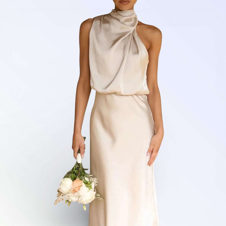 LYRA — VESTIDO MIDI DRAPEADO