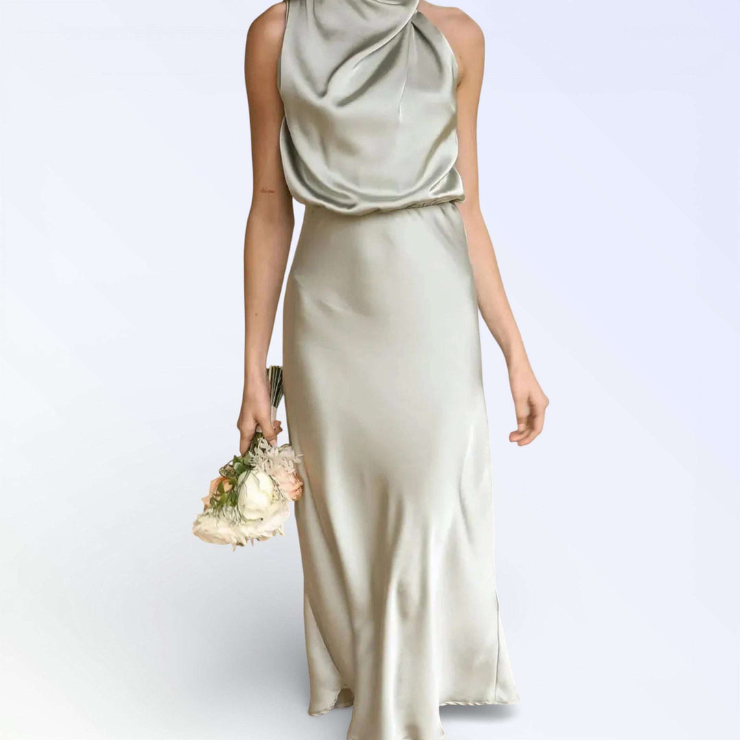 LYRA — VESTIDO MIDI DRAPEADO