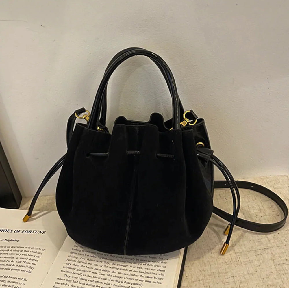Sleek PU Leather Bucket Bag - KUKA Brand