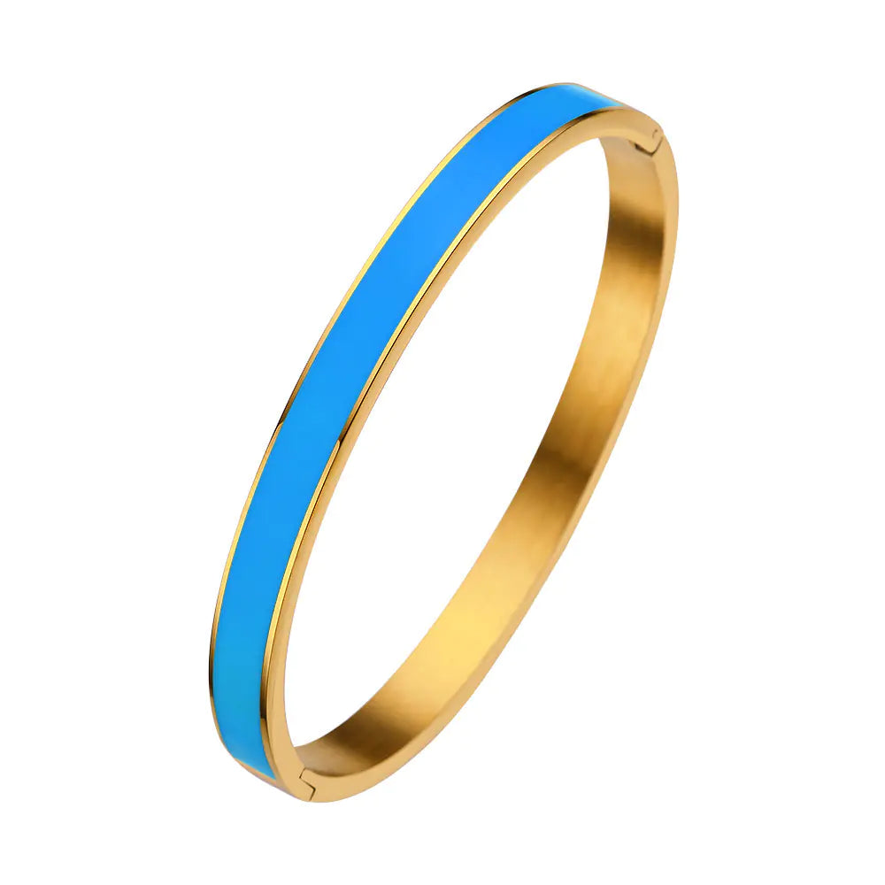 Pulseira Aço Inoxidável com Epóxi Colorido