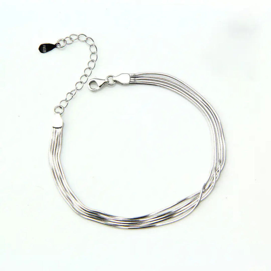 Pulseira Prata Multicamadas