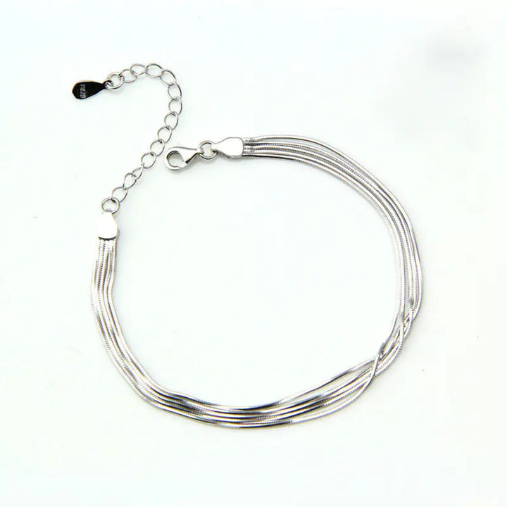 Pulseira Prata Multicamadas