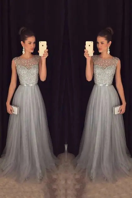 Chiffon Sleeveless Sequin Dress