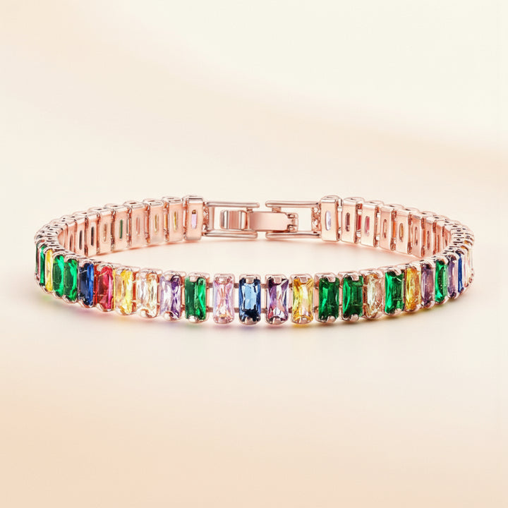 REYKJAVIK – Pulseira Retangular em Zircão Colorido