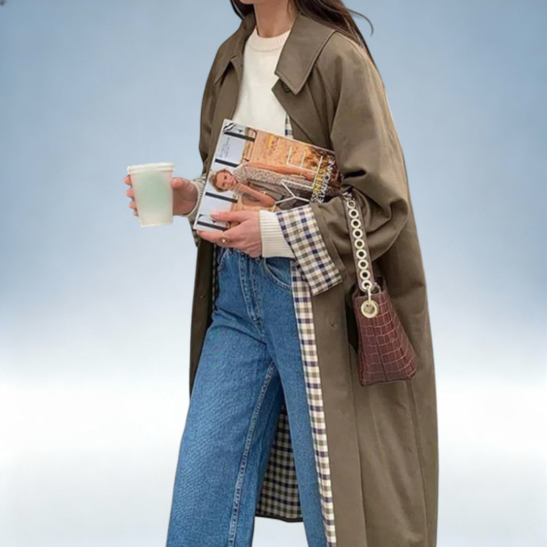 MARIANA — Casaco Trench Longo com Botões | Elegância Clássica